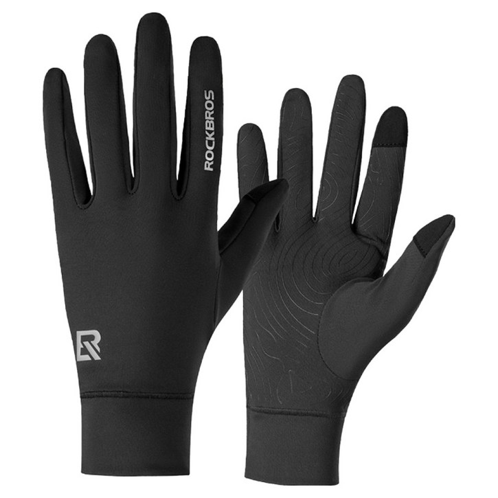 락브로스 방한 러닝 사이클링 등산 축구 기모 스마트폰 터치 스포츠 장갑 양손착용 세트 S400, 블랙, 1세트