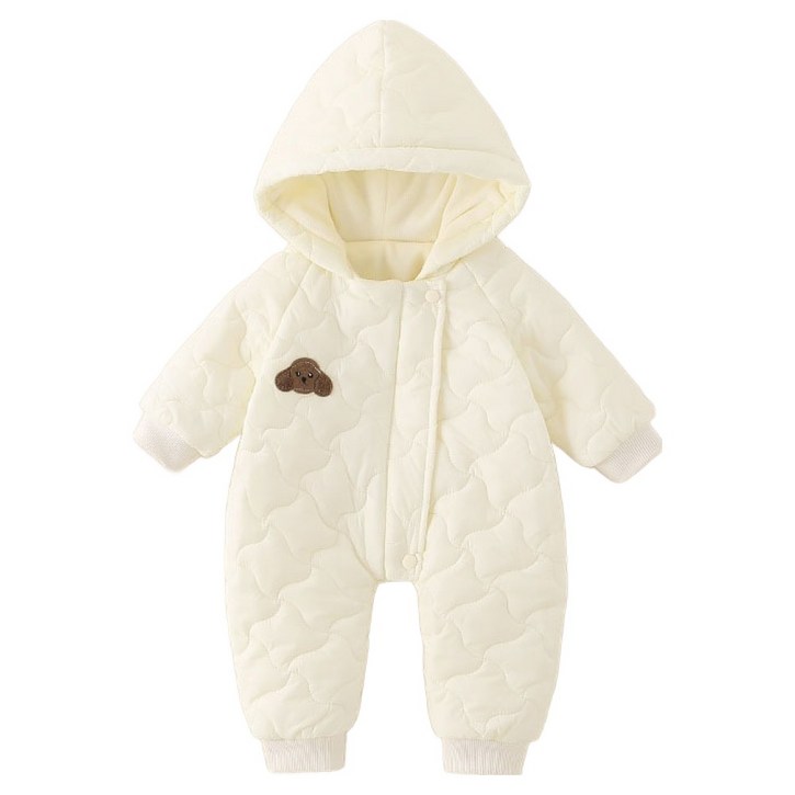 스타도어 퍼피 패치 후드 방한 우주복