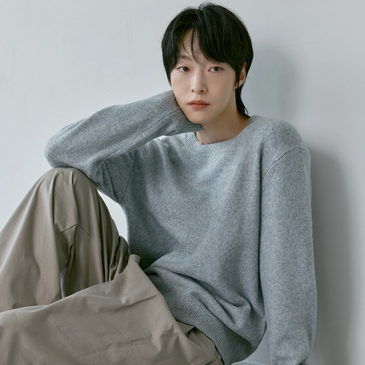 210에디트 남녀공용 멀티컬러 라운드 니트