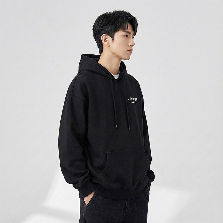 지프 남녀공용 패셔너블 빅포켓 후드티