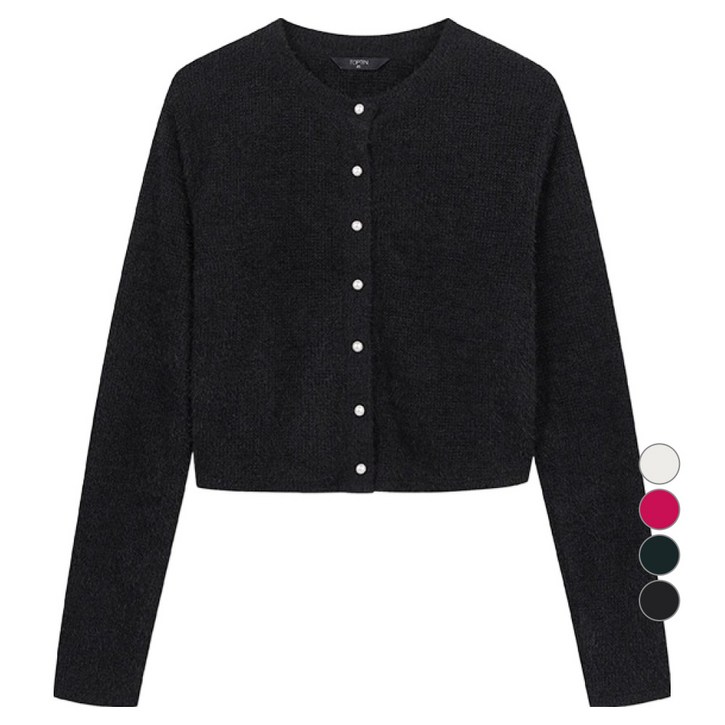 탑텐 여성용 퍼 크루넥 가디건 MSE4TC2011