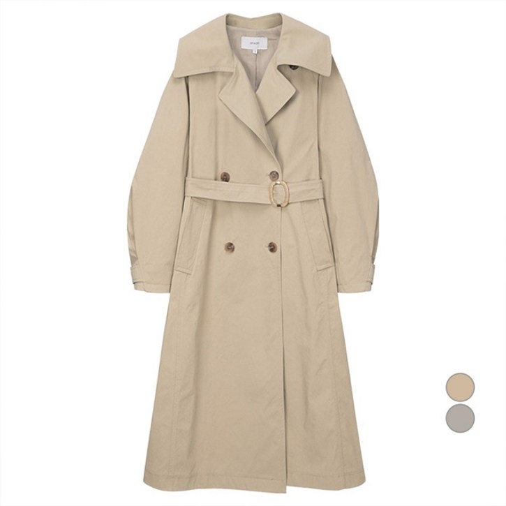 온앤온 여성용 볼륨 슬리브 트렌치 코트
