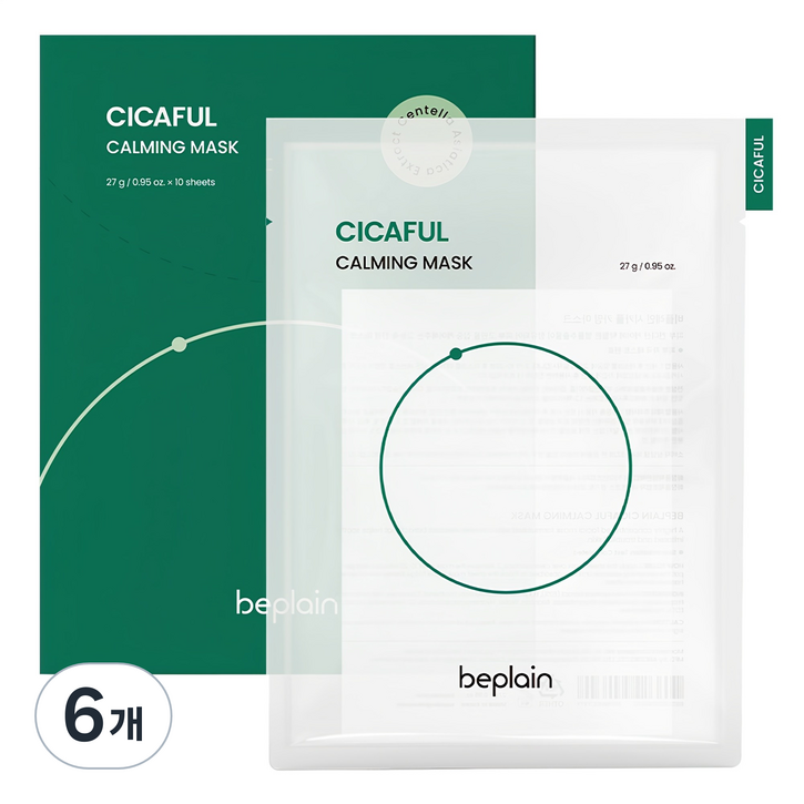 비플레인 시카풀 카밍 마스크 27g, 10개입, 6개