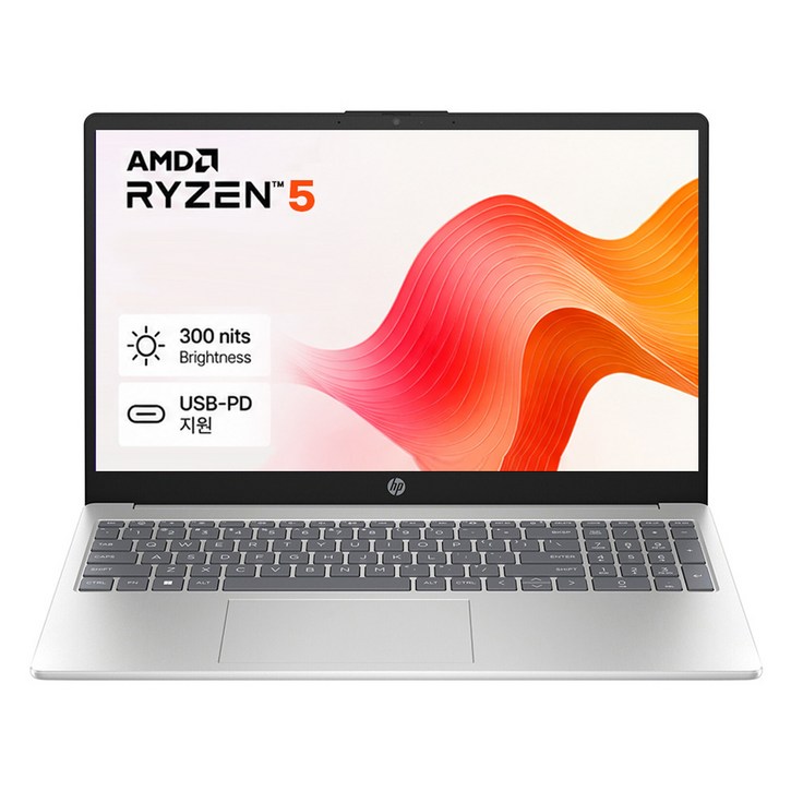 HP 2026 노트북 15 라이젠5 라이젠 7000 시리즈, Natural silver, 512GB, 16GB, Free DOS, 15-fc1061AU