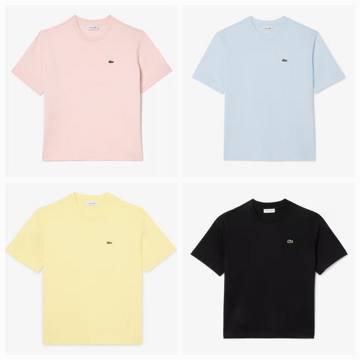 라코스테 25SS 여성 릴랙스핏 베이직 반팔 티셔츠 TF721555G 679194