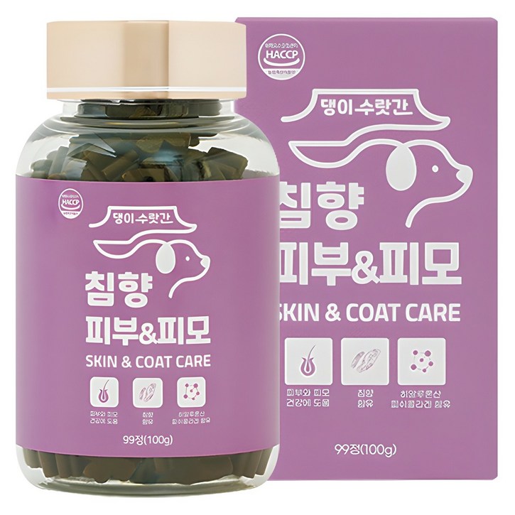 강아지 피부병 곰팡이성 피부염 피부영양제 발습진 아토피 모낭충 댕이수랏간 침향 피부피모 100g