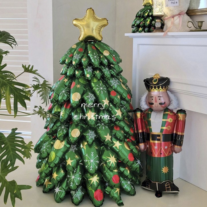 마감세일블링블링 빅사이즈 크리스마스 파티용품 소품  130cm양면빅트리풍선