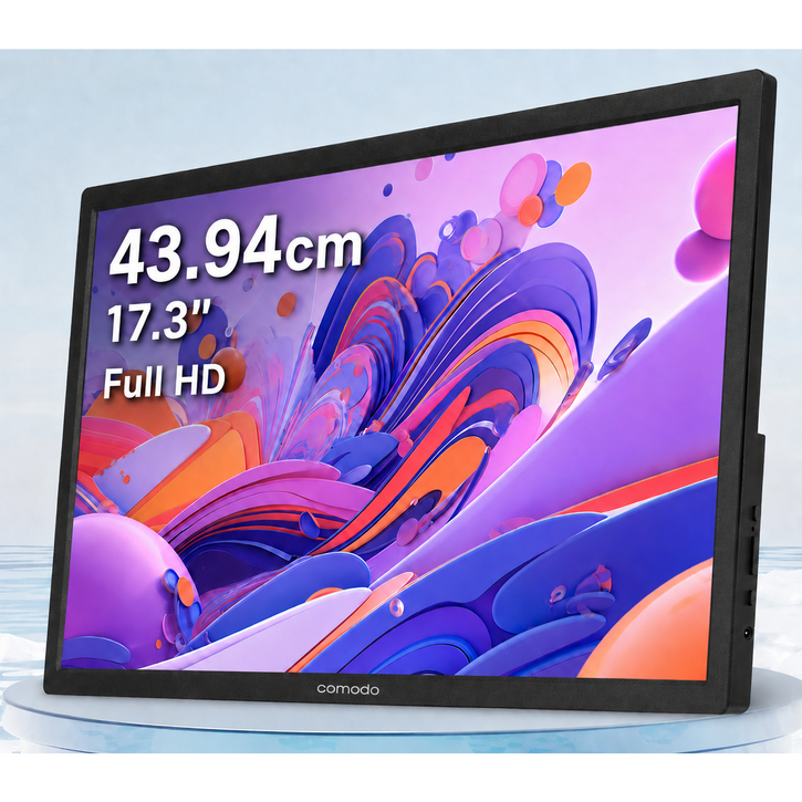 코모도 1730 포터블모니터,휴대용 모니터(17.3인치) 43.94cm, Full HD, 블랙, RWN-MPT1730P, 43.94cm