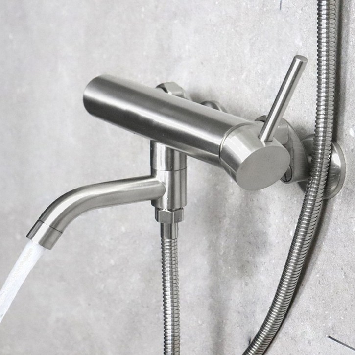 로딘 샤워기수전 무광 욕실 스텐304 샤워수전 욕조 샤워기 수도꼭지 교체 IN-133, 1개