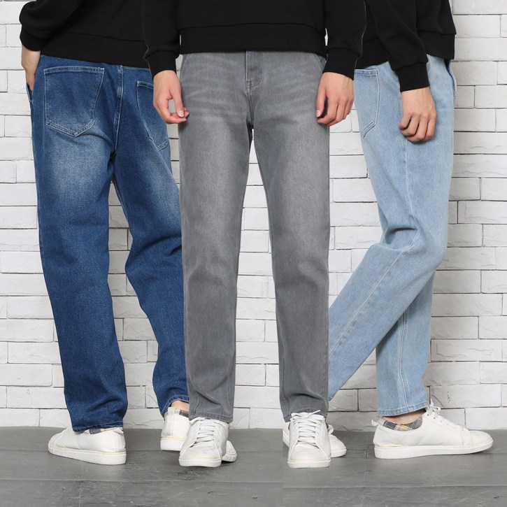 남자청바지 데일리 프리미엄 스판 워싱 데님 5종택1
