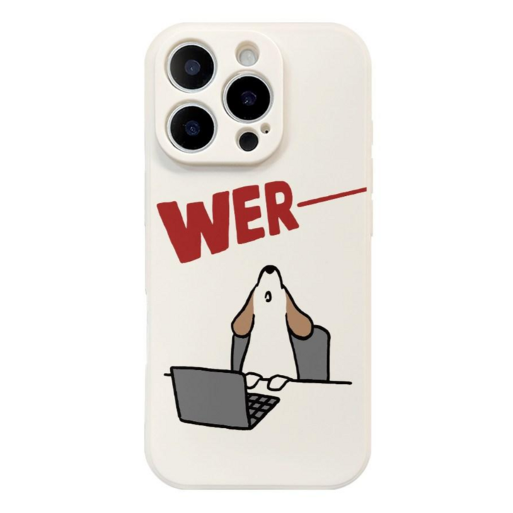 출근하기 싫은 강아지 실리콘 케이스 갤럭시와 아이폰 케이스