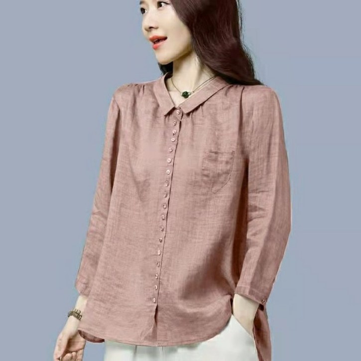 루스리더 여성 봄 가을 루즈핏 셔츠 블라우스 RZS5