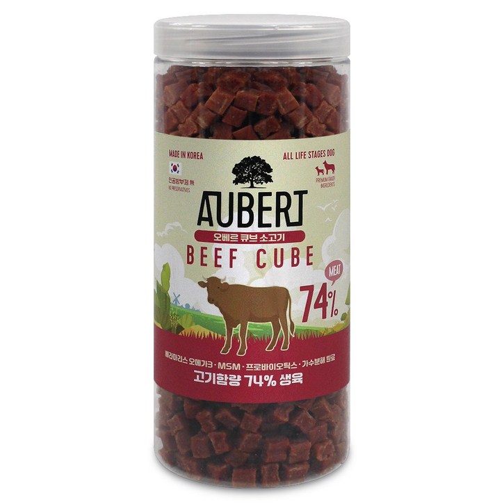 오베르 가수분해 강아지 수제간식, 1개, 1kg, 소고기