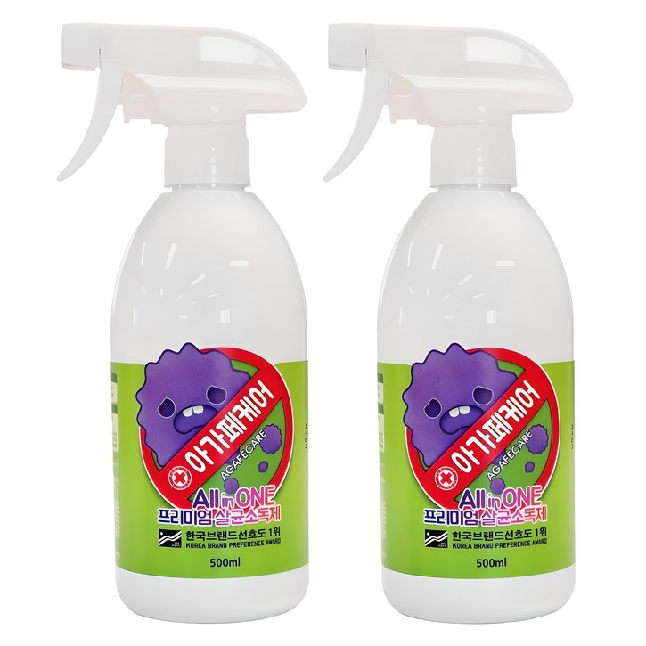 아가페케어 살균 소독제, 500ml, 2개 아가페케어 살균 소독제, 500ml, 2개