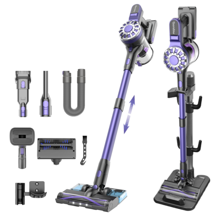 2025년형 Teendow 차이슨 무선청소기 스틱형 가성비 원룸 청소기물걸레 키트반려동물 펫브러쉬침구 브러쉬, 퍼플