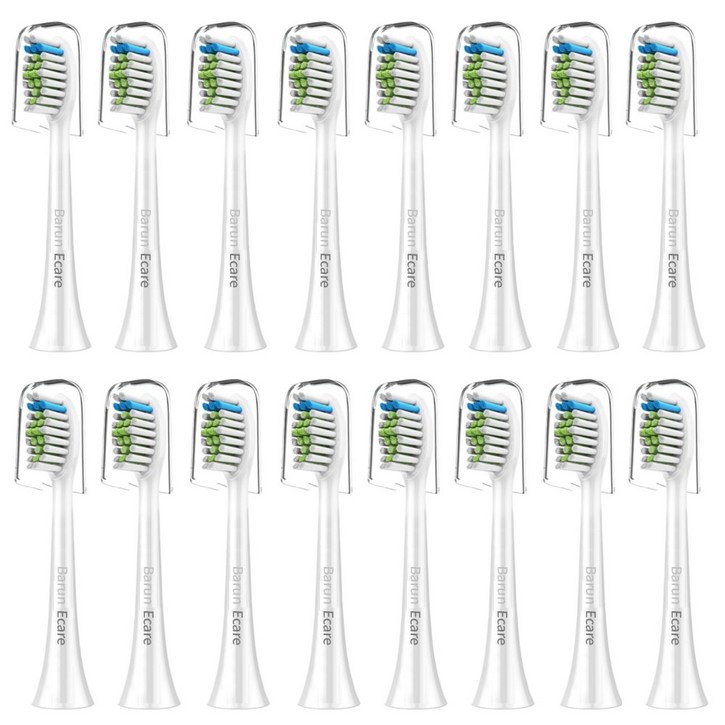 바른이케어 필립스 호환용 전동 칫솔모, HX6064DM, 16개