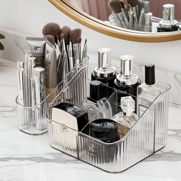 노바앤코 고급 멀티 칸막이 화장품 정리함, 1개, 투명