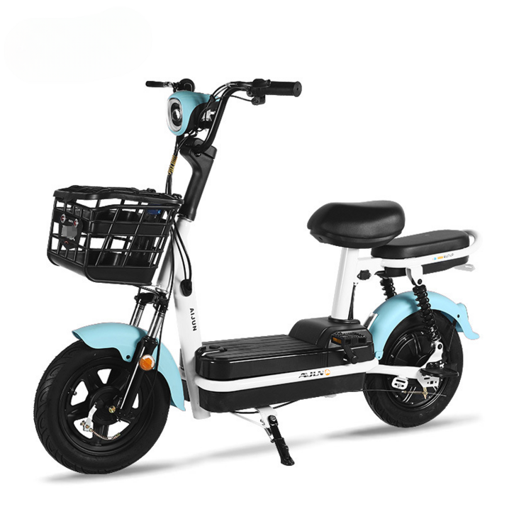 배달전기자전거 전기 자전거 배달 가성비 mtb 2인용 출퇴근, 파란색