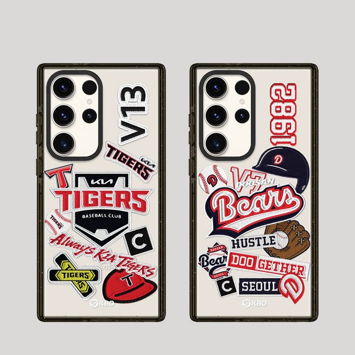 한국 프로 야구 맥세이프 갤럭시 S25 24 23 울트라 플러스 FE 투명 휴대폰 케이스