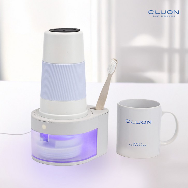 클루온 텀블러 살균기 건조기 컵 소독기 UV살균 1인용, 라이트 그레이, SC01-SCAU01