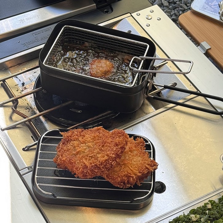 아필 올인원 캠핑 반합 세트 1400ml (튀김망+찜망+파우치포함), 1개, 단품