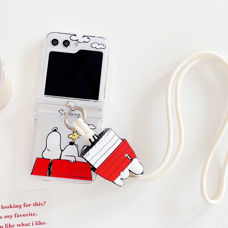 얌코 핸드폰 케이스 z플립3 z플립4 z플립5 z플립6 z플립7 힌지보호 스트랩 캐릭터 강아지