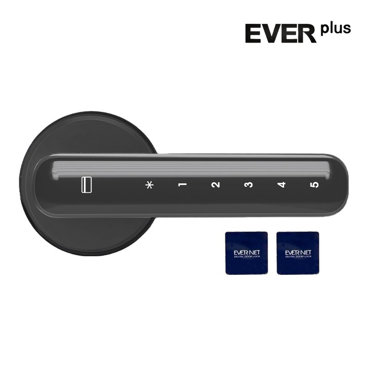 에버넷 방문손잡이 목문도어락 고객직접설치 번호 카드 지문 EP-70 나무문 설치