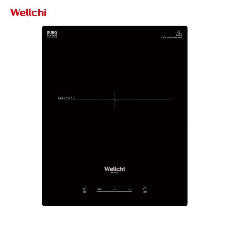 웰치 1구 빌트인 인덕션 전기레인지 매립형 탁상용 가정용 업소용 식탁 원룸 빌라 신축 WEI100N
