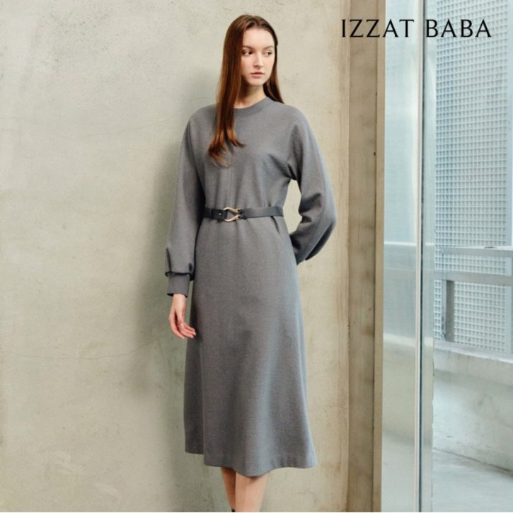 아이잗바바 울 라운드넥 A라인 원피스 BPAA0OP401DH3421021