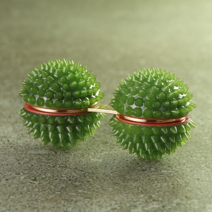 보민 굿다인 파인메디 원조 옥침구 JA01 돌아가는 손지압기 자기장 지압볼 수지침, 1개