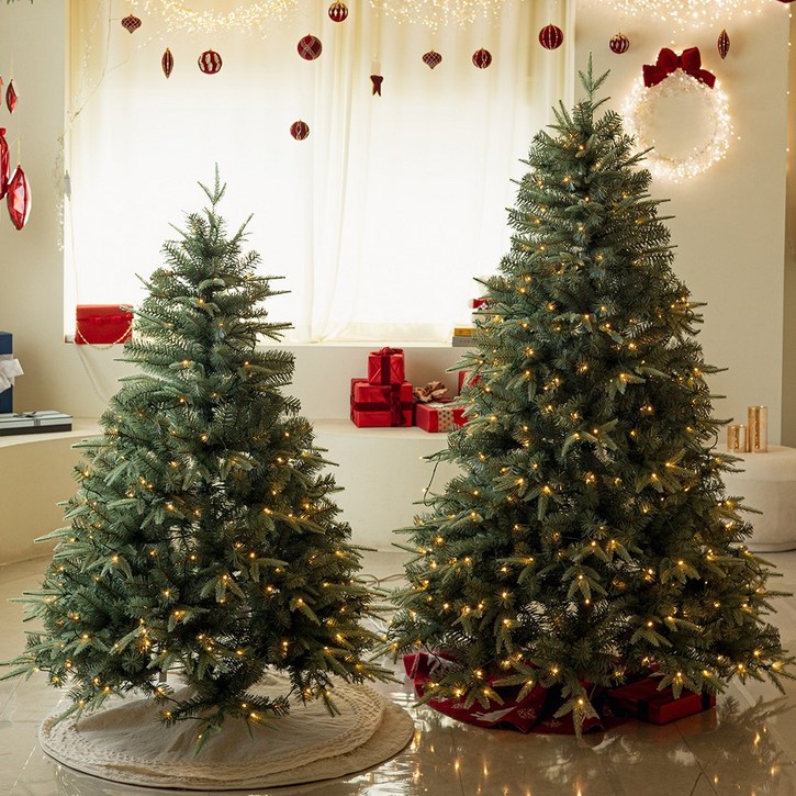 크리스마스트리 무장식 전구 일체형 킥글로우 전나무 트리