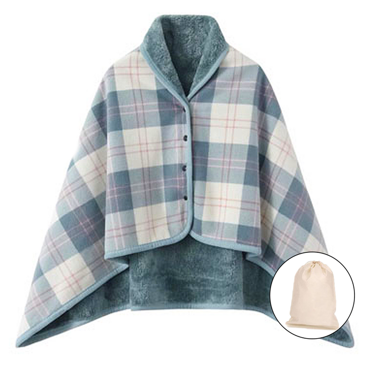 매이템 대형140100cm 무릎담요파우치포함 똑딱이담요 망토 밍크담요 사무실담요 극세사담요 차량용담요 차박 카페 캠핑담요