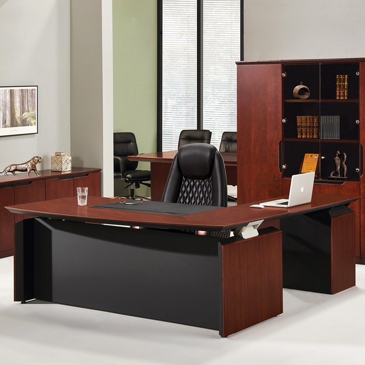 아레스 중역 무늬목 사이드 책상세트 - 2000, 단품