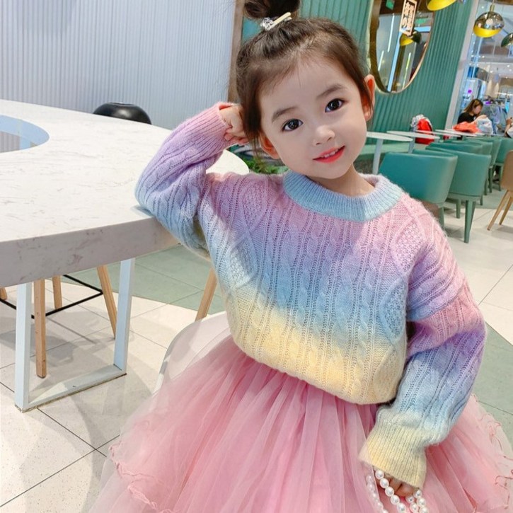 앙디 F상의 니트솜사탕 F1074아동복 아동옷 유아복 의류 여아용 봄 가을 라운드니트티 스웨터