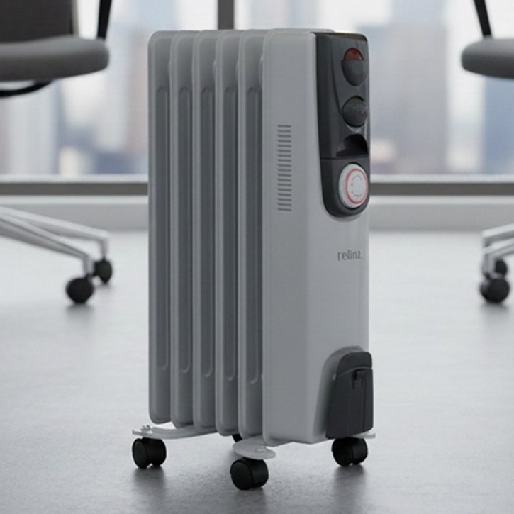 라디에이터 5핀 화장실난방 욕실히터 24시간타이머 슬림디자인, 5핀 라디에이터