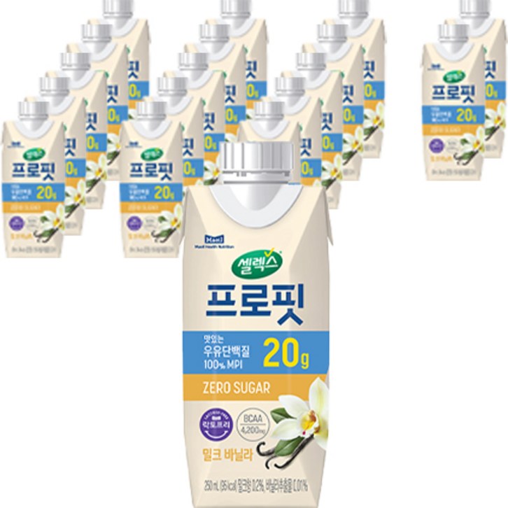 셀렉스 프로핏 우유단백질 밀크 바닐라, 250ml, 18개 - 쇼핑뉴스