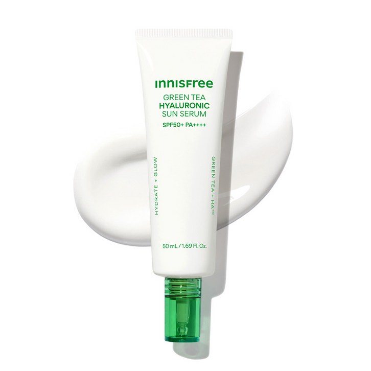 이니스프리 그린티 히알루론산 진정 수분 선세럼 SPF50+ PA++++, 1개, 50ml