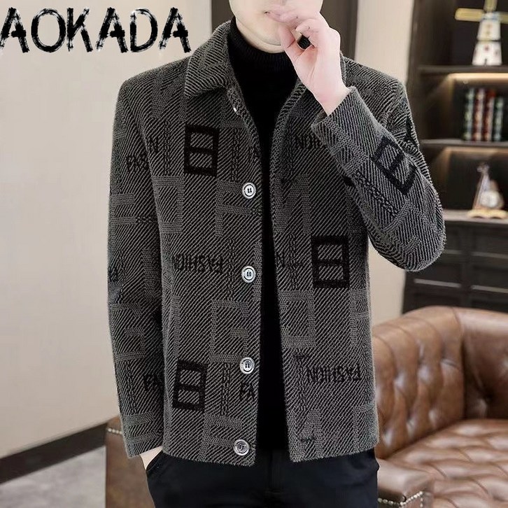 AOKADA 정장 자켓 남성 숏코트 보온 캐주얼 자켓 3색