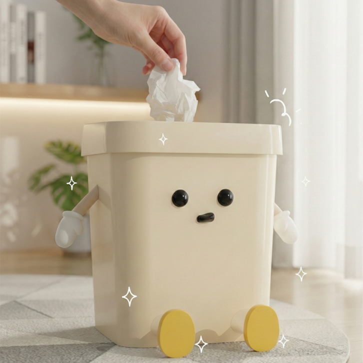 공간을 살리는 인테리어 쓰레기통 멍통이 12L 휴지통 10리터