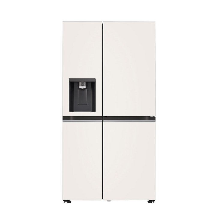 얼음냉장고 LG전자 J814MEE3-F 오브제 얼음정수기 냉장고 810L 메탈 베이지