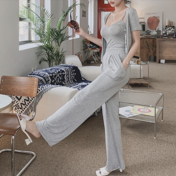 여성 여자 투피스 이고루 트레이닝 쓰리피스 세트