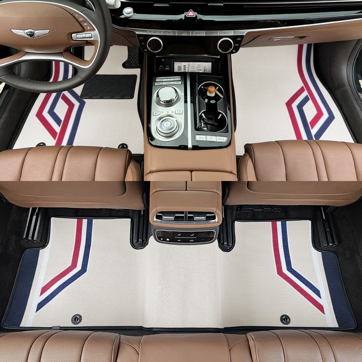 전차종 뉴 코일매트 라인 디자인 카매트, 레드