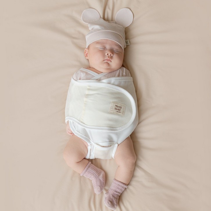 메르베 신생아 무소음 스와들 스트랩 5 color메쉬 태열 속싸개