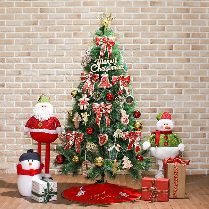 도토로180cm 해피쿠키 눈꽃 솔잎트리 풀세트