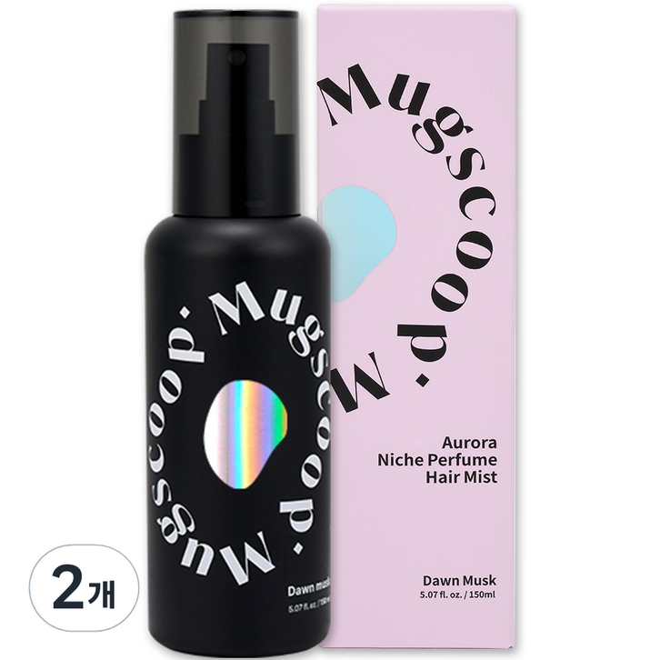 머그스쿱 오로라 전설의향수 식물성오일 헤어 에센스 미스트 던 머스크향, 2개, 150ml