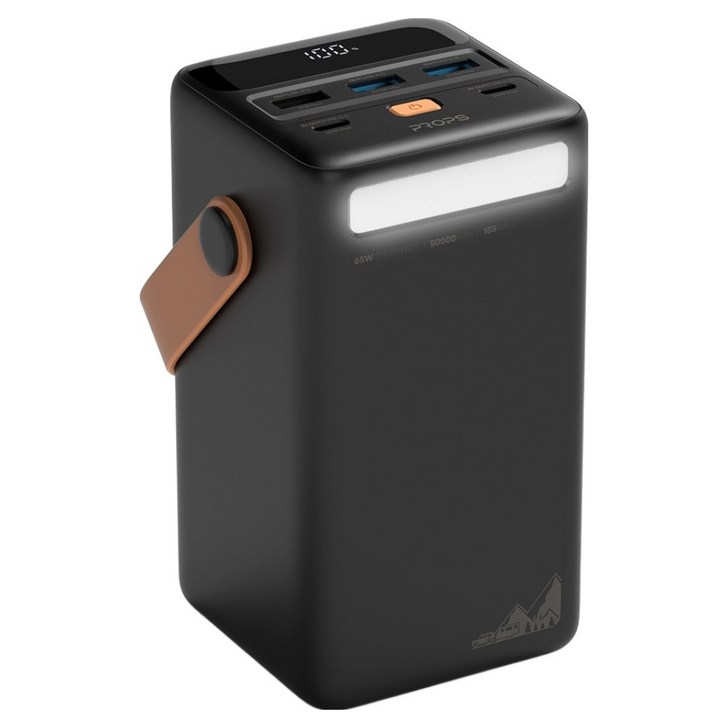 프롭스 65W PPS 초고속 충전 대용량 캠핑용 노트북 보조배터리 50000mAh C타입