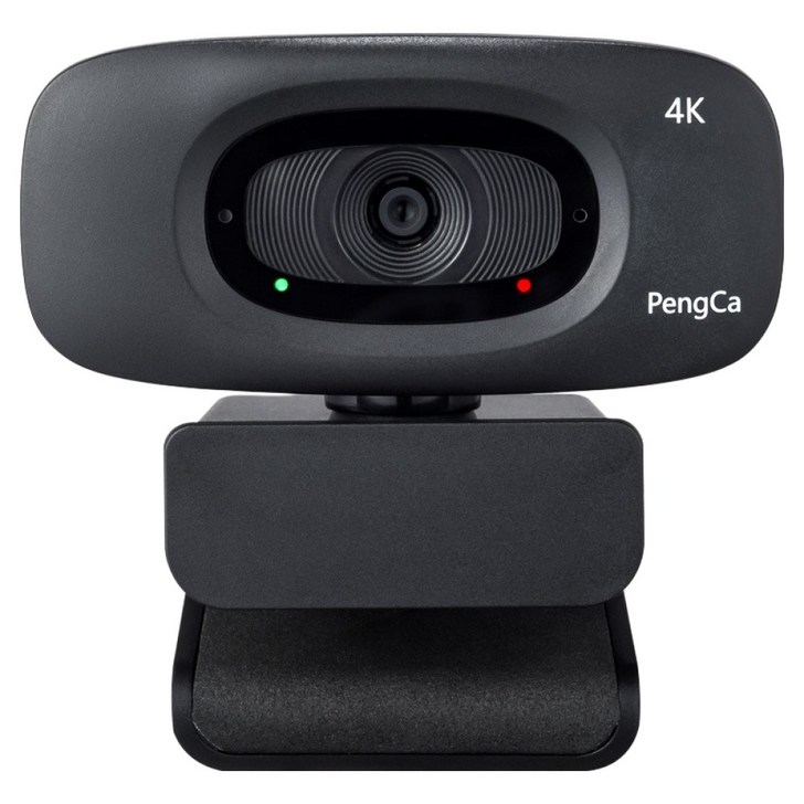 펭카 4K 800만 30fps 실사용 최적화 1200만 고해상도 촬영 스트리밍 웹캠 PCWEB1200, 블랙, PCWEB1200