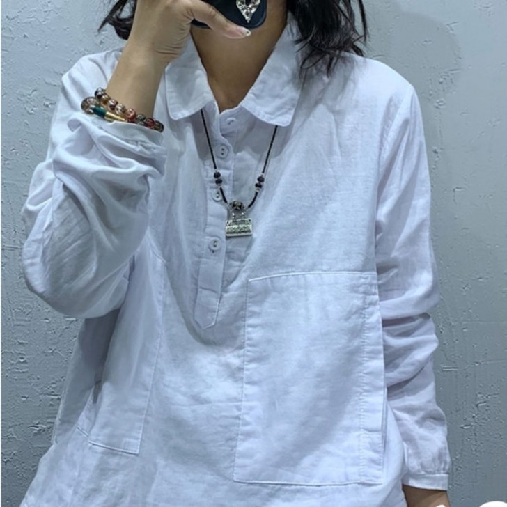 하마마스 간절기 아사면 순면티셔츠 7133