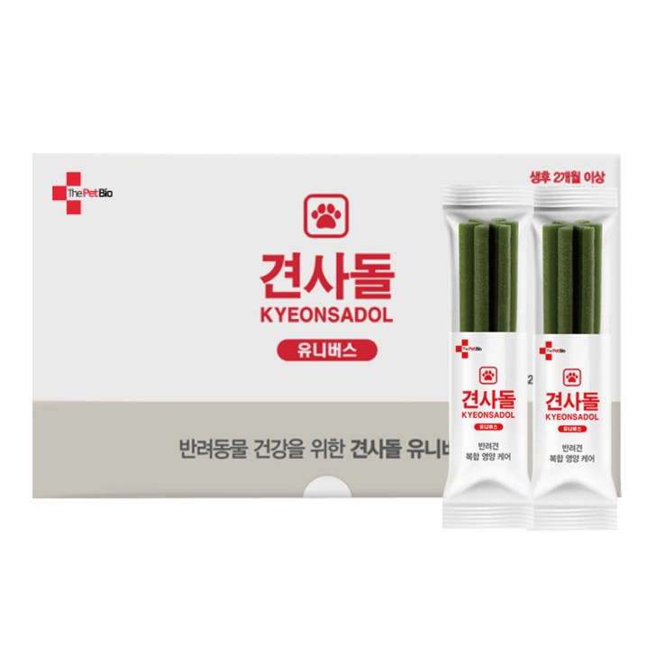 견사돌유니버스 강아지 간식 소형견 황태 치석제거 덴탈껌 영양제 30개입, 30회분, 종합영양제, 3박스