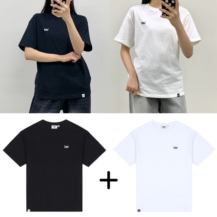 국내매장판 11 LEE 리 반팔 티셔츠 기본 로고 남녀공용 레이어드 반팔티 lee2025
